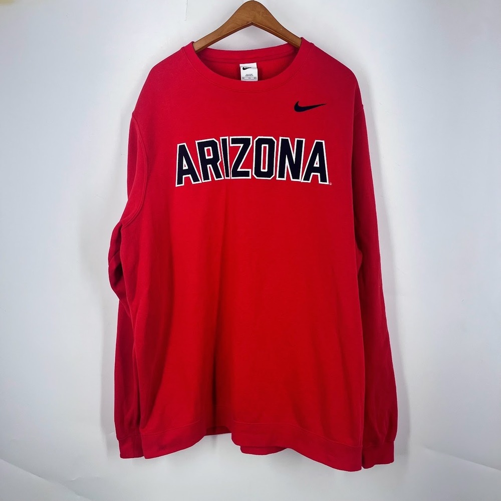 Nike Arizona Wildcats Crewneck Sweatshirt Red XXL Tall Pullover NCAA M1011459
